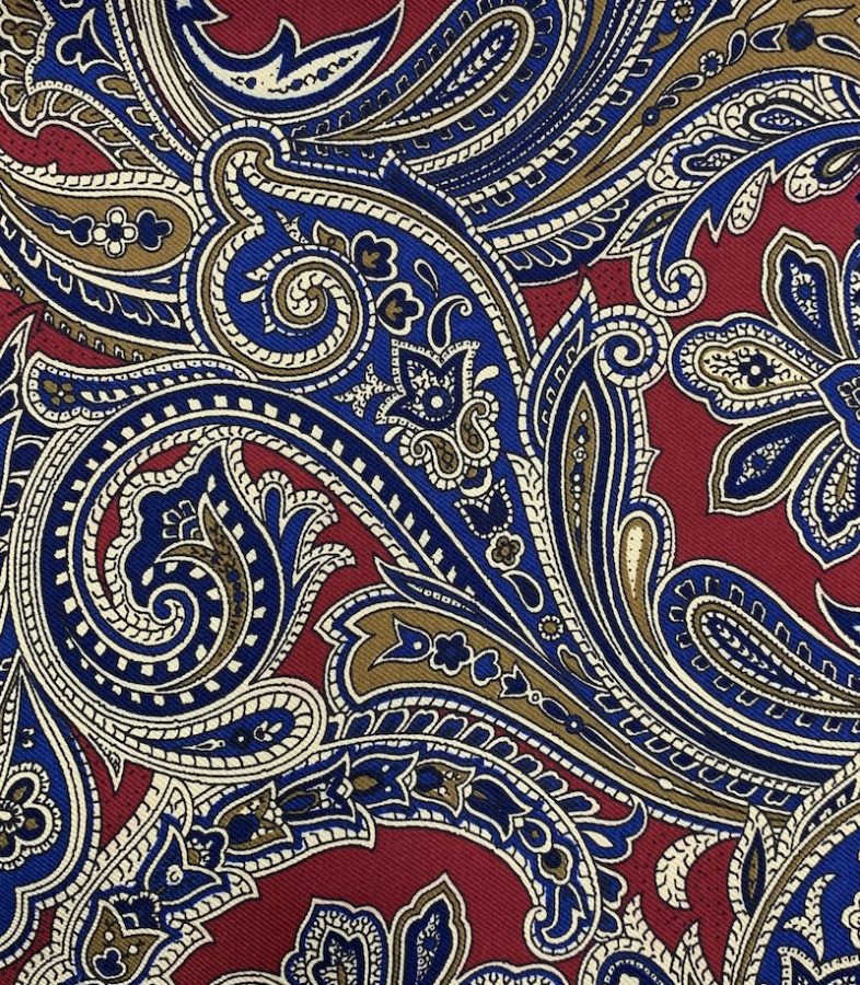 ancient madder printed silk